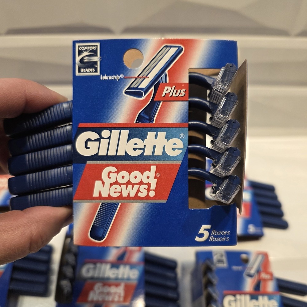 Gillette Good News Plus Razors 8- 5 pack & Lubrastrip New Comfortable Shave - Picture 4 of 4